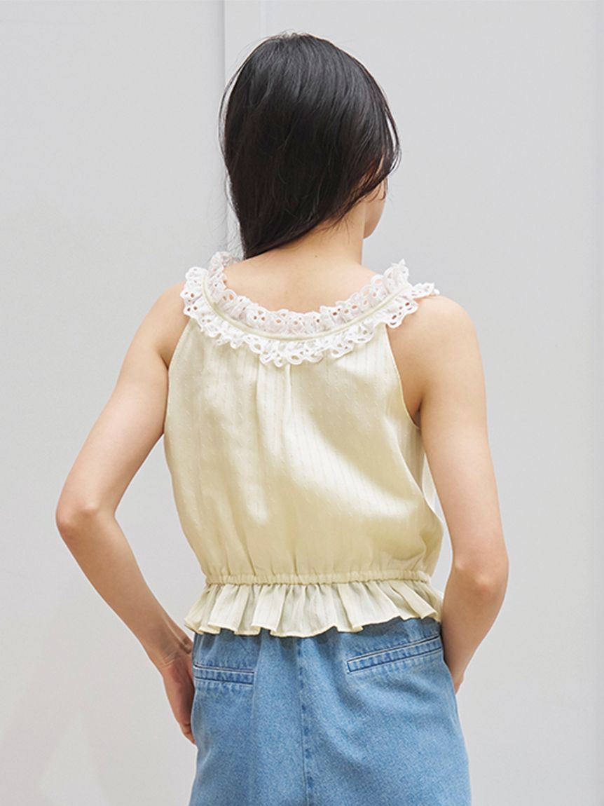 クロップドフリルブラウス(ブラウス)｜トップス｜SNIDEL(スナイデル)の