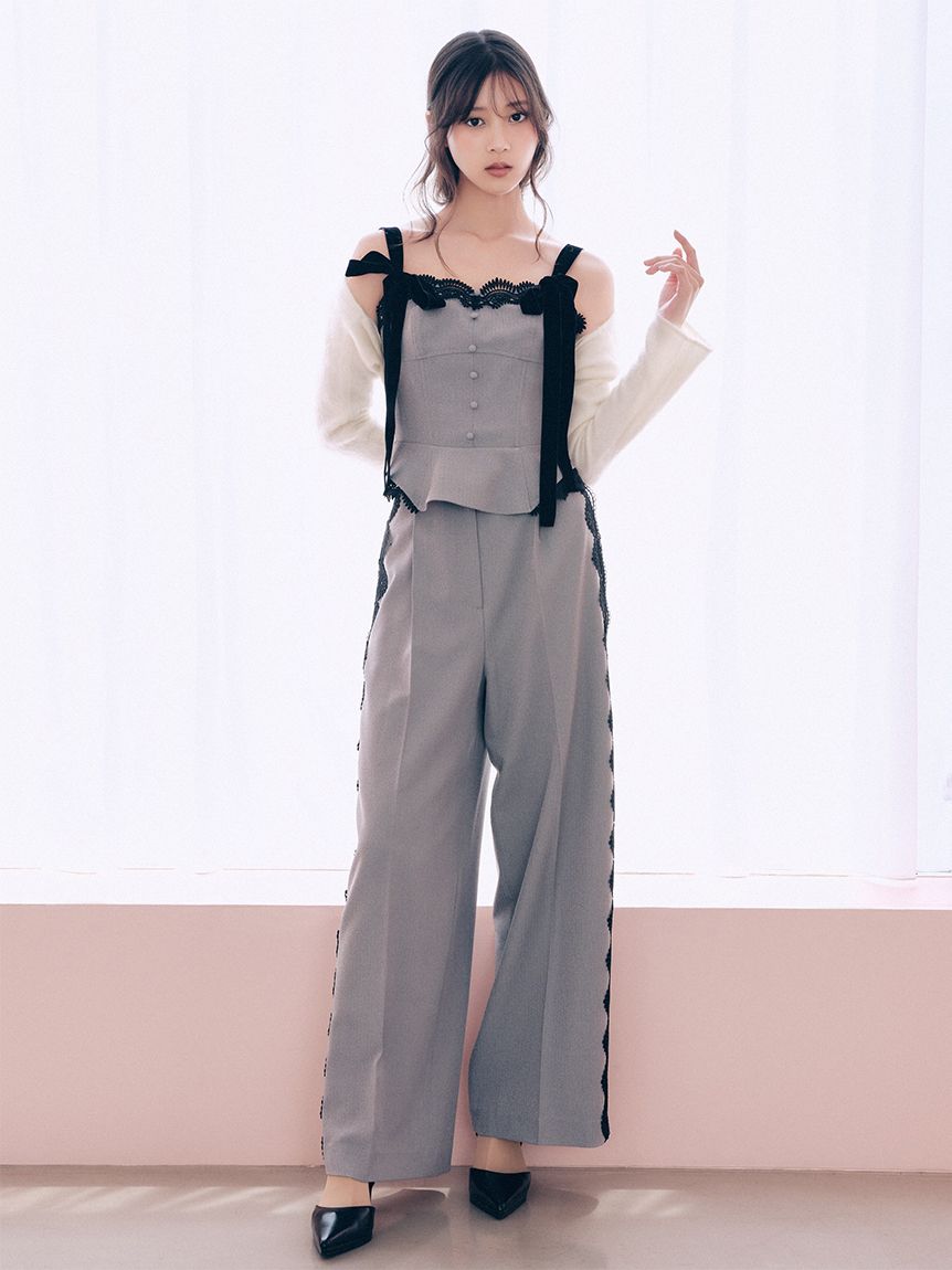 セットアップ対応】コルセットビスチェキャミ(シャツ・ブラウス
