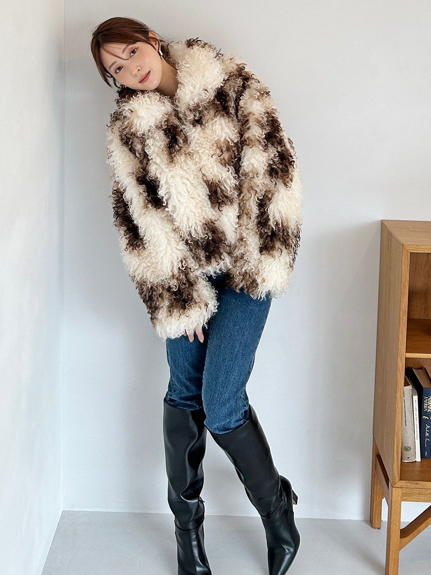 SNIDEL 23AW フェイクファーコート ベージュ サイズF*XC751 SNIDEL（スナイデル）の「ファーコート（その他アウター）」 - WEAR