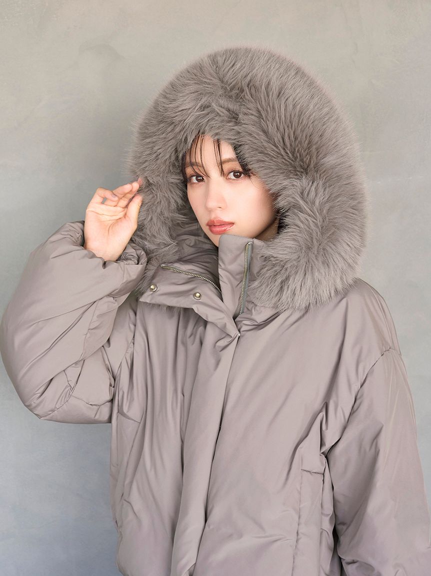 WEB限定カラーあり】西川フードファーショートダウン(ダウン