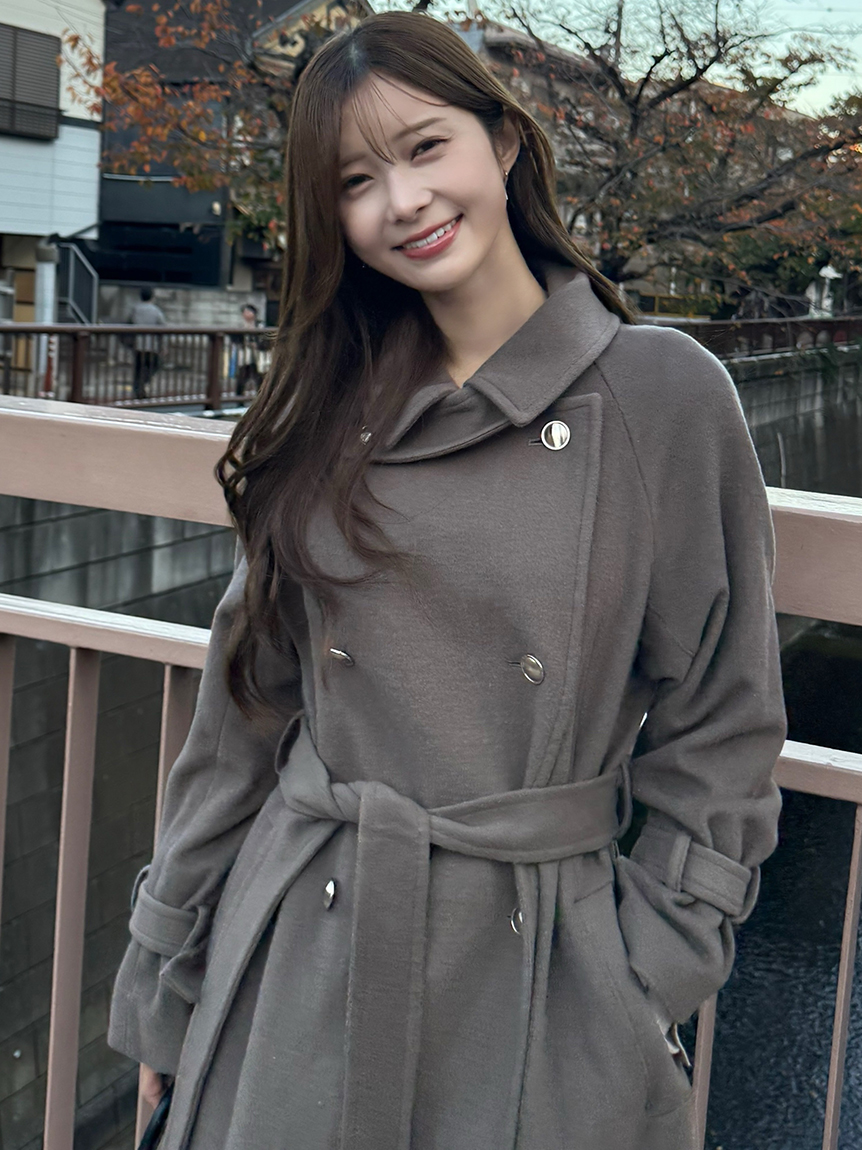 ウールカシミヤスタンドカラーコート【カンヘウォン着用】(コート