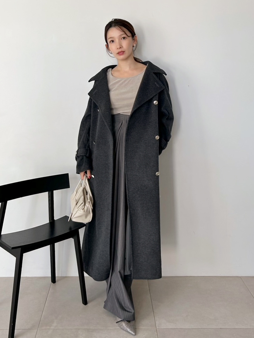 ウールカシミヤスタンドカラーコート【カンヘウォン着用】(コート