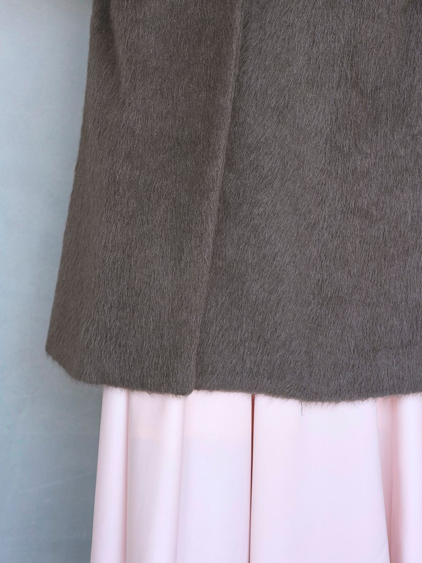 ブローチ付きシャギーロングコート(コート)｜アウター｜SNIDEL