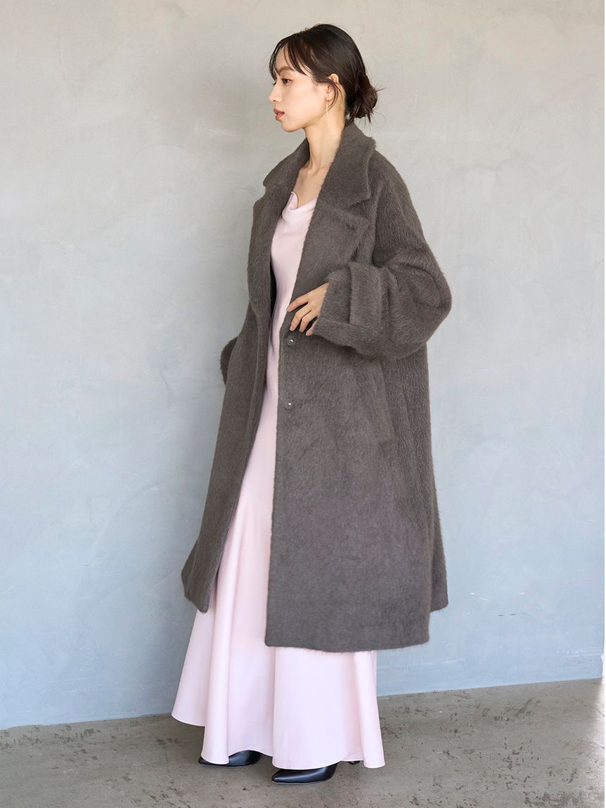 SNIDEL スナイデルアウター　チェスターコート シャギーロングコート0サイズ SNIDEL スナイデルアウターチェスターコート シャギーロング