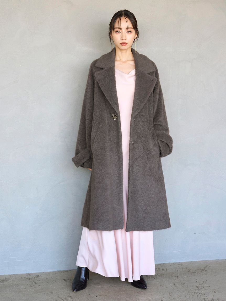 最終値下げ snidel シャギーロングコート SNIDEL（スナイデル）の「シャギーロングコート（チェスター