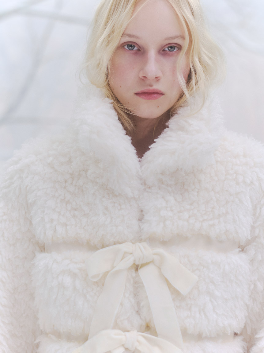 Sustainableリボンボアショートコート(コート)｜アウター｜SNIDEL