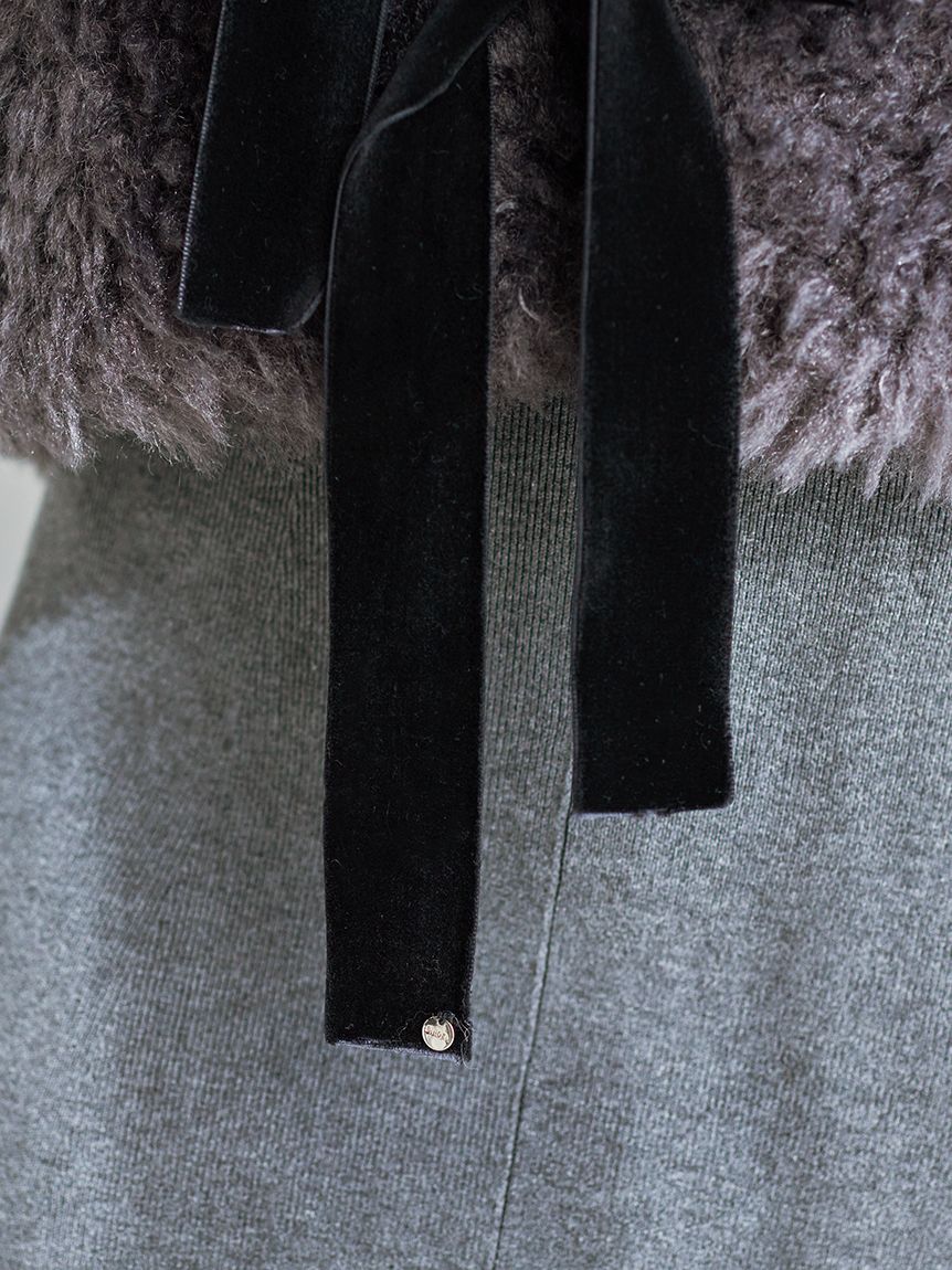 Sustainableリボンボアショートコート(コート)｜アウター｜SNIDEL