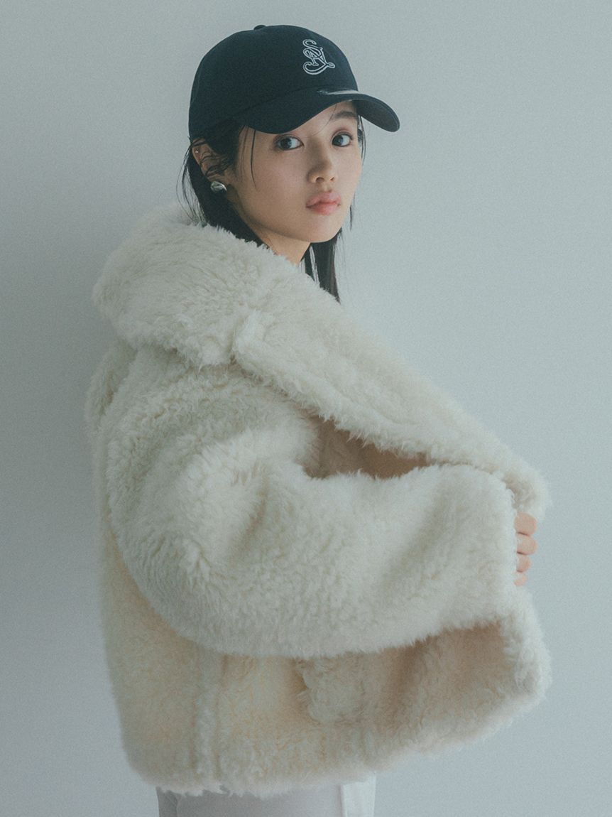 フリルカラーショートボアコート フリルカラーショートボアコート – pium