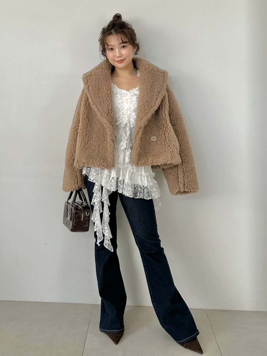 ボアショートコート【カンヘウォン着用】(コート)｜アウター｜SNIDEL