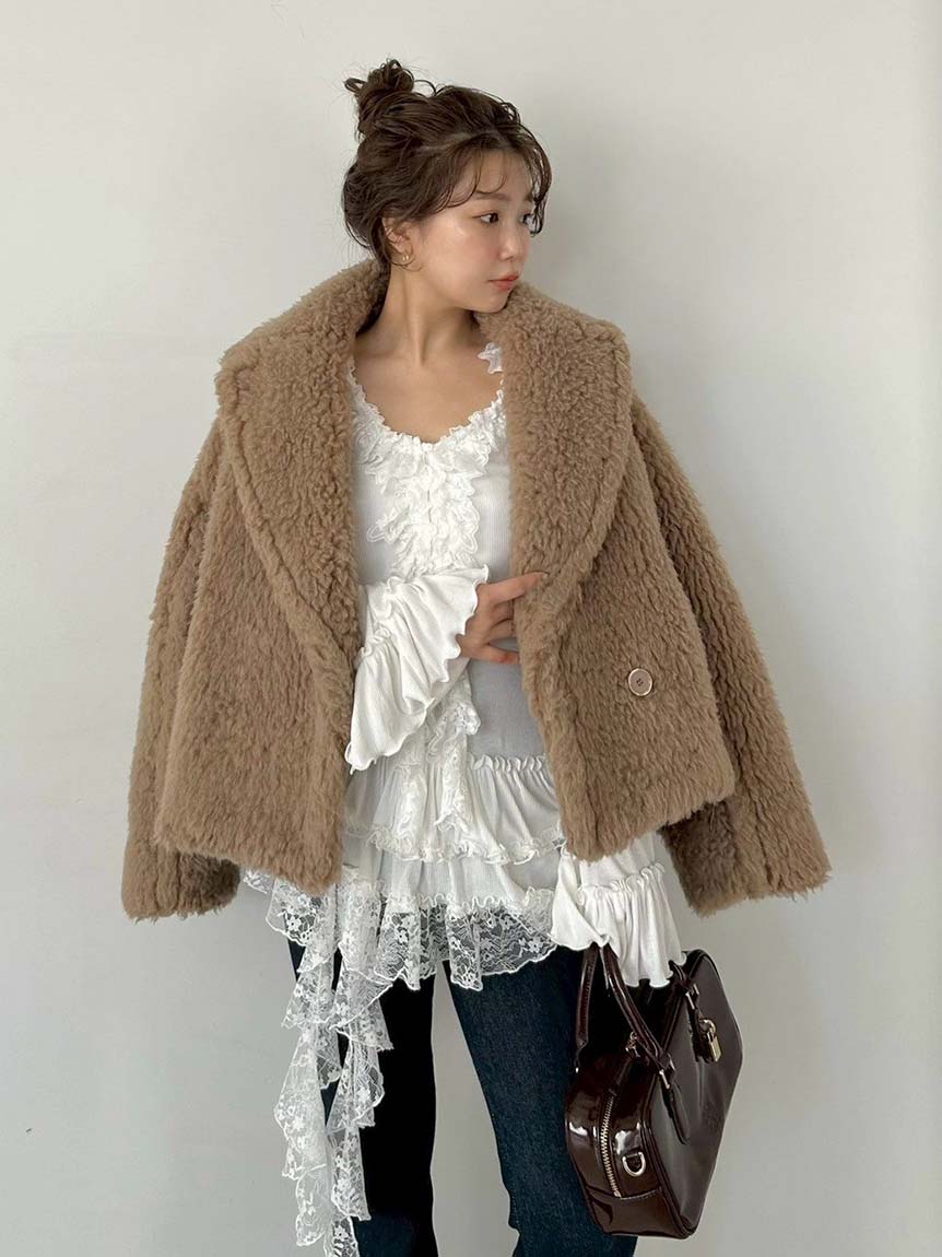 ボアショートコート【カンヘウォン着用】(コート)｜アウター｜SNIDEL