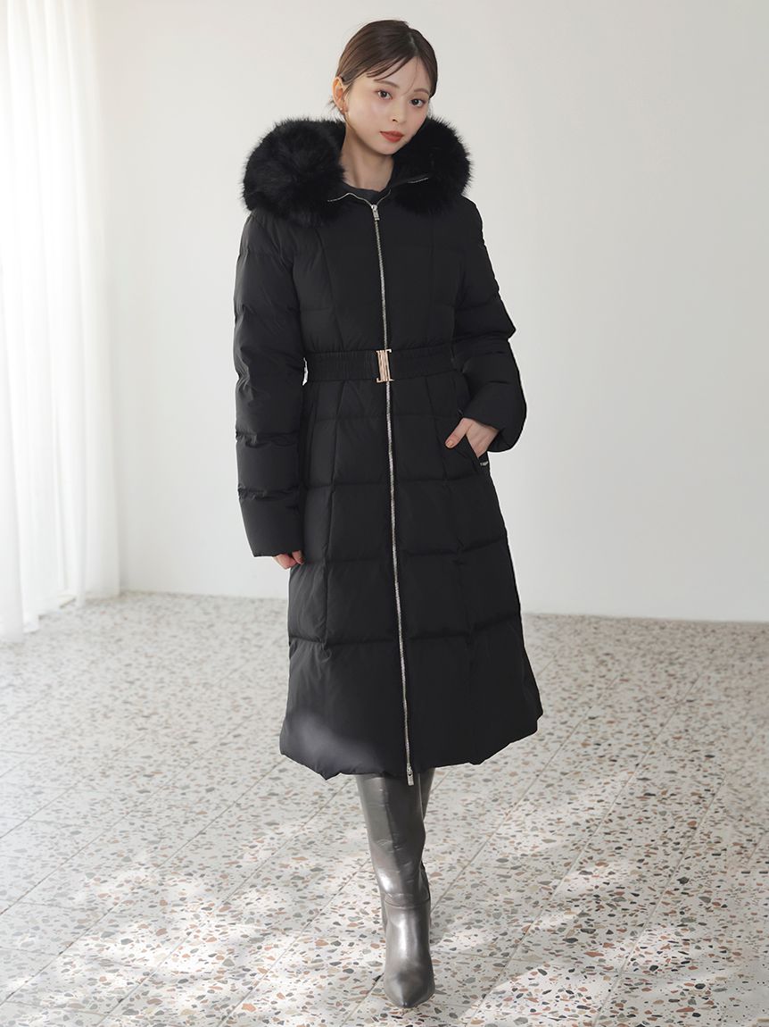 00サイズあり】スタイルアップフレンチダウンロングコート(コート