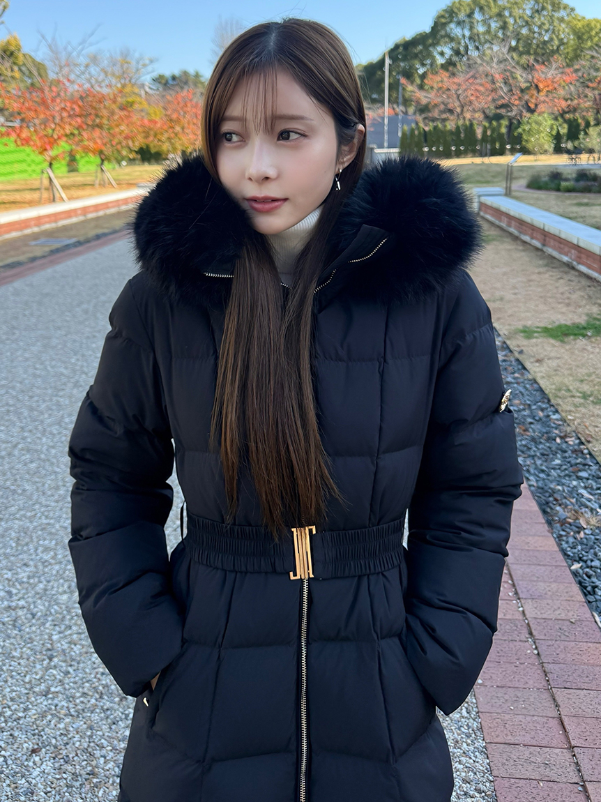 00サイズあり】スタイルアップフレンチダウンロングコート(コート