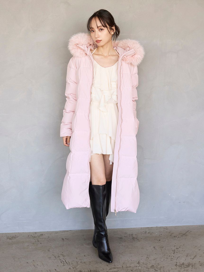 00サイズあり】スタイルアップフレンチダウンロングコート(ダウン