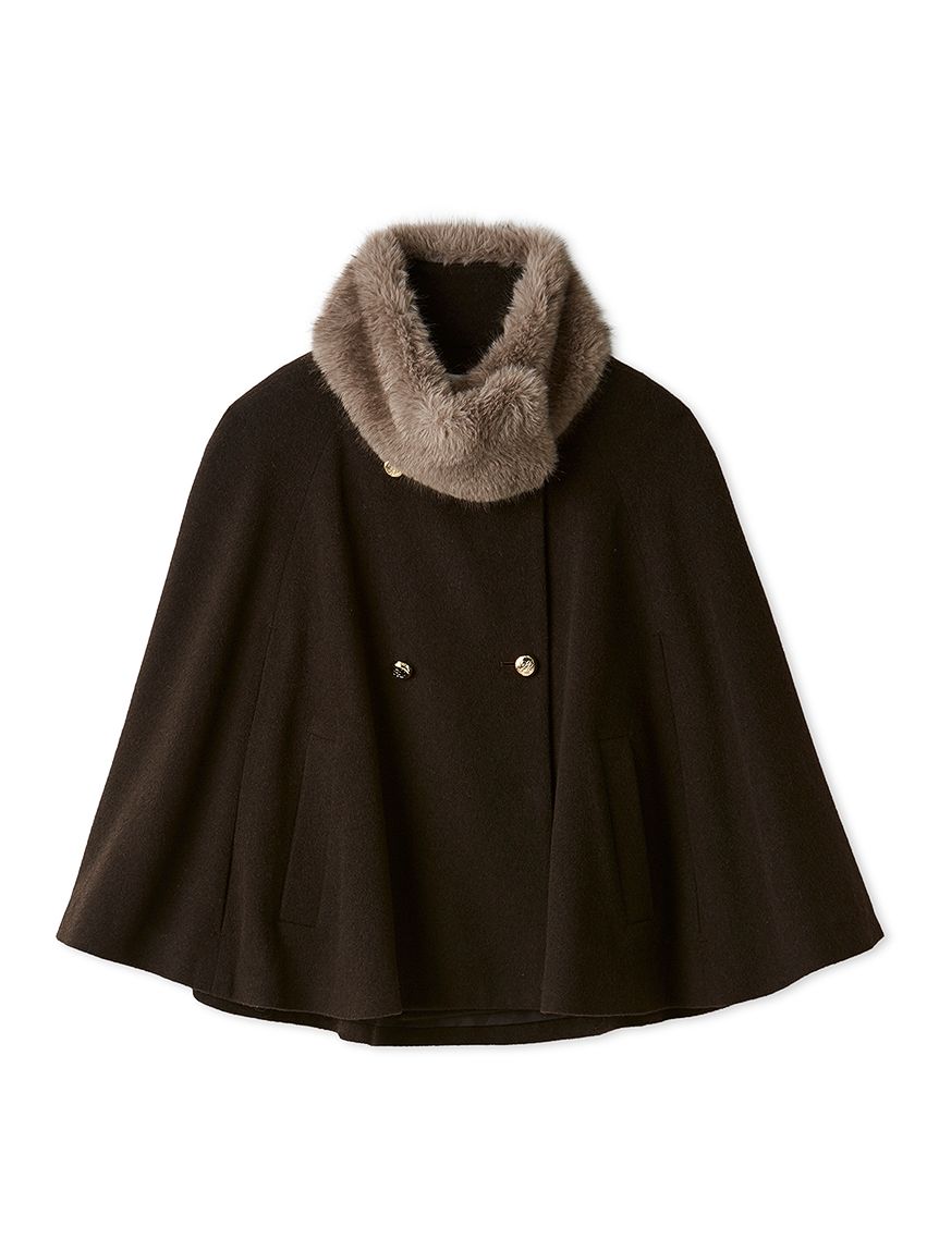 新品　スナイデル　ショートケープコート　24aw ファー　2way ショートケープコート(チェスターコート)｜アウター｜SNIDEL