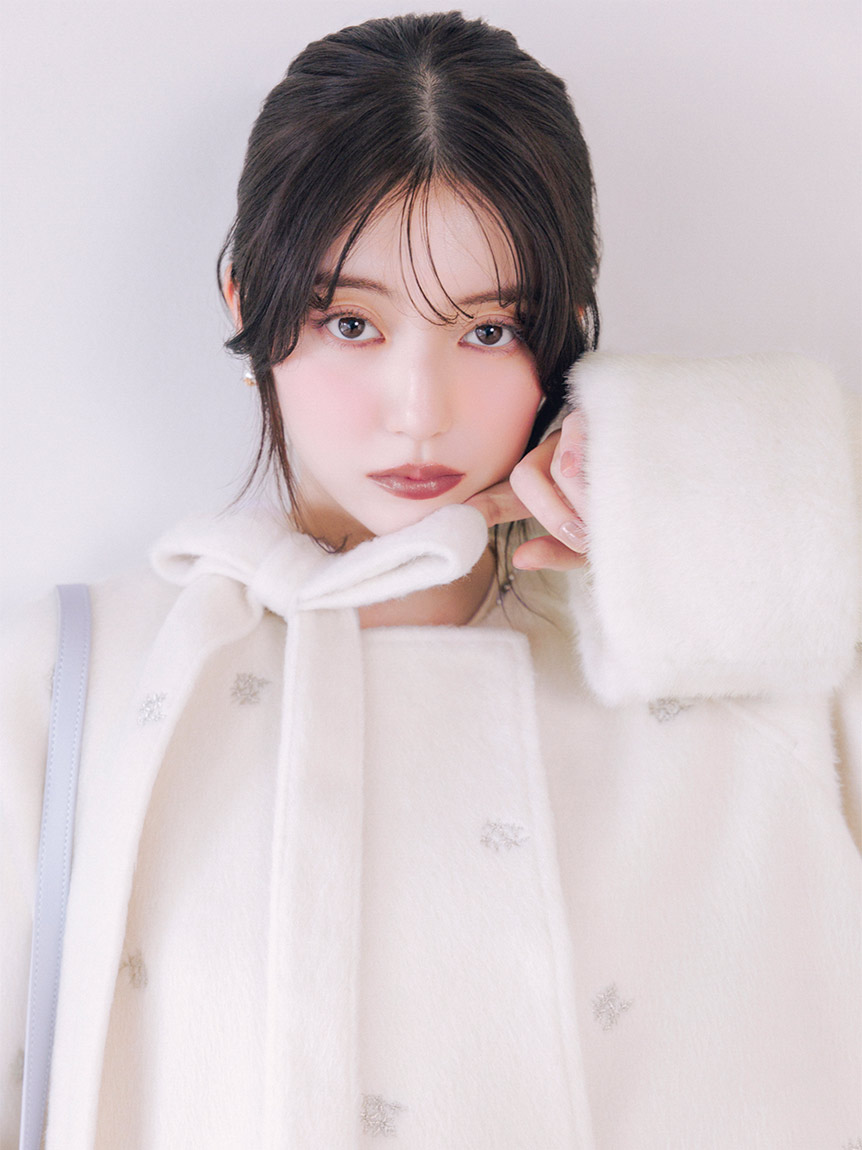WEB限定】ファー付きリボンブローチコート(コート)｜アウター｜SNIDEL