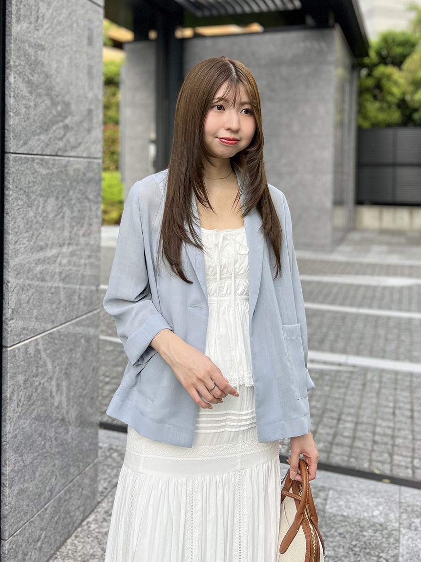 Sustainableシアーシャツジャケット(テーラードジャケット