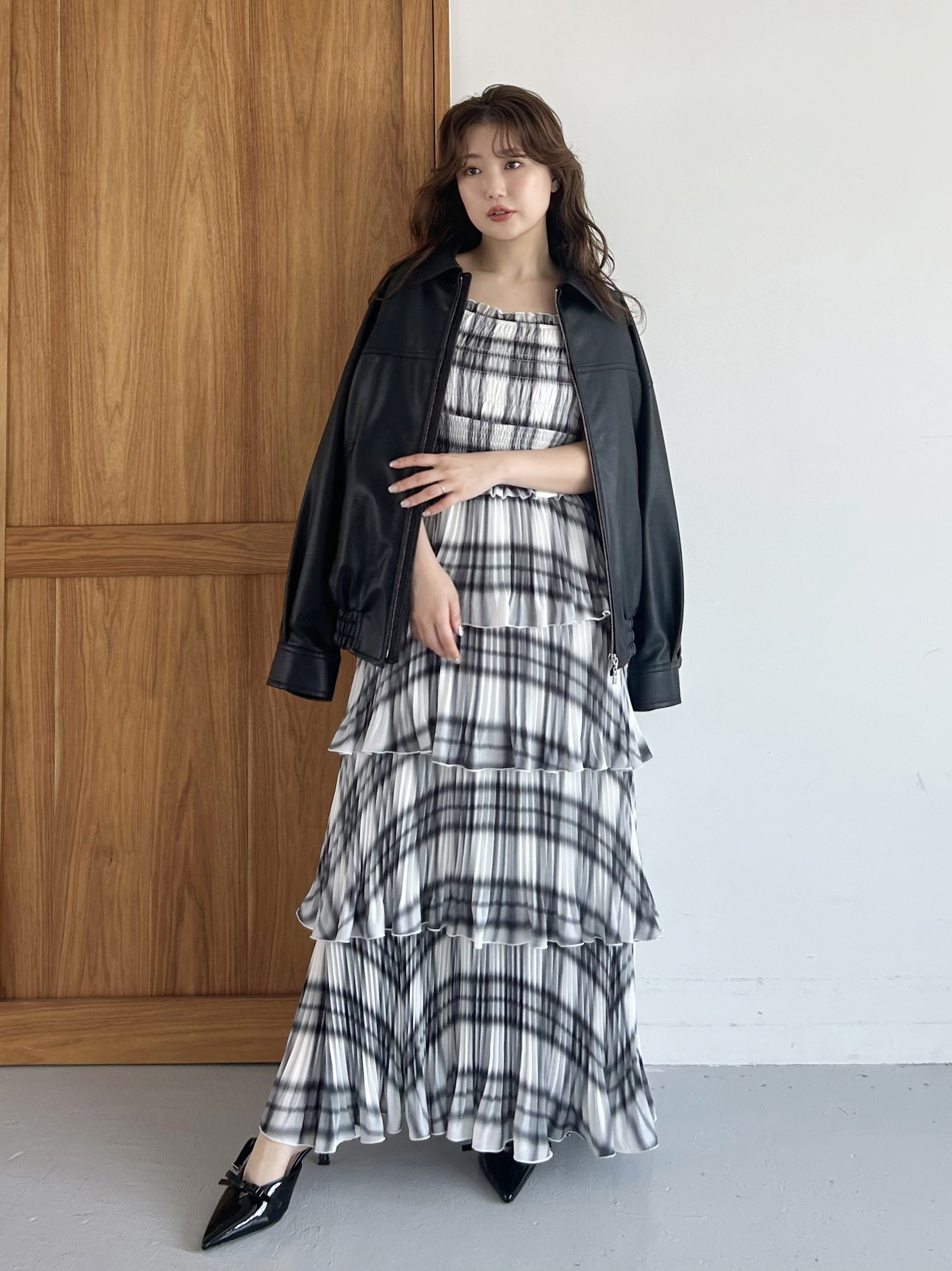 SNIDEL バリエボンバージャケット WEB限定/ボアコレクション】金ボタンバリエジャケット(ブルゾン