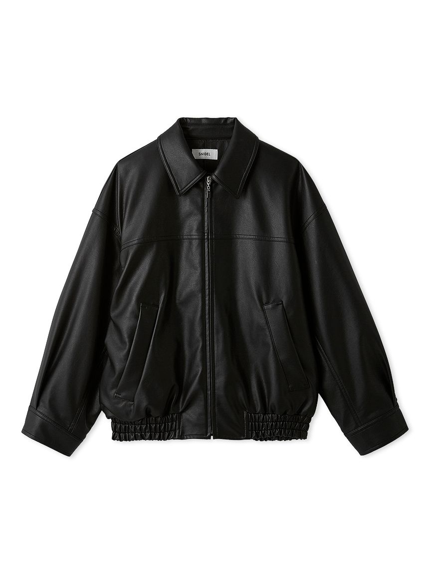 SNIDEL バリエボンバージャケット　サイズ1 /M 黒 試着のみ♡公式サイト完売】snidel ブラック バリエボンバー