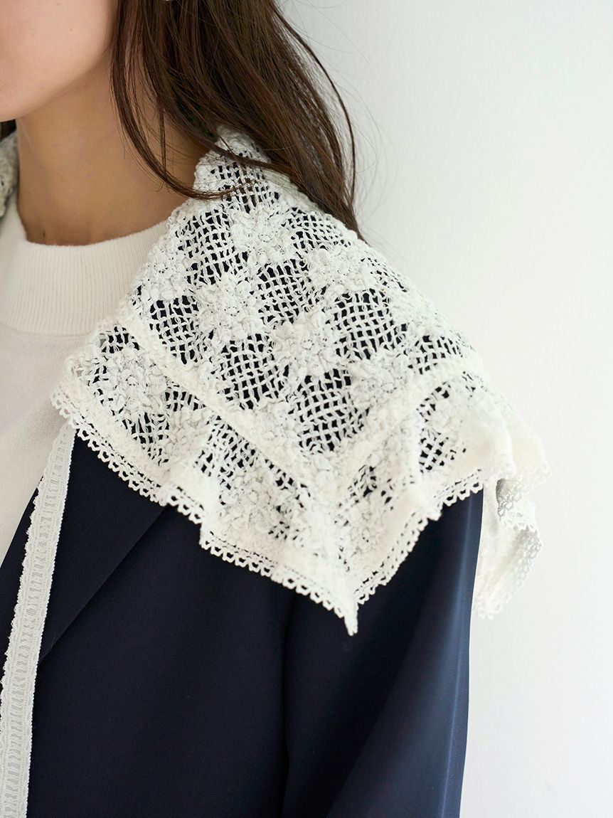 グレー レース襟 テーラードジャケット 楽天市場】レースカラーテーラードジャケット SNIDEL スナイデル