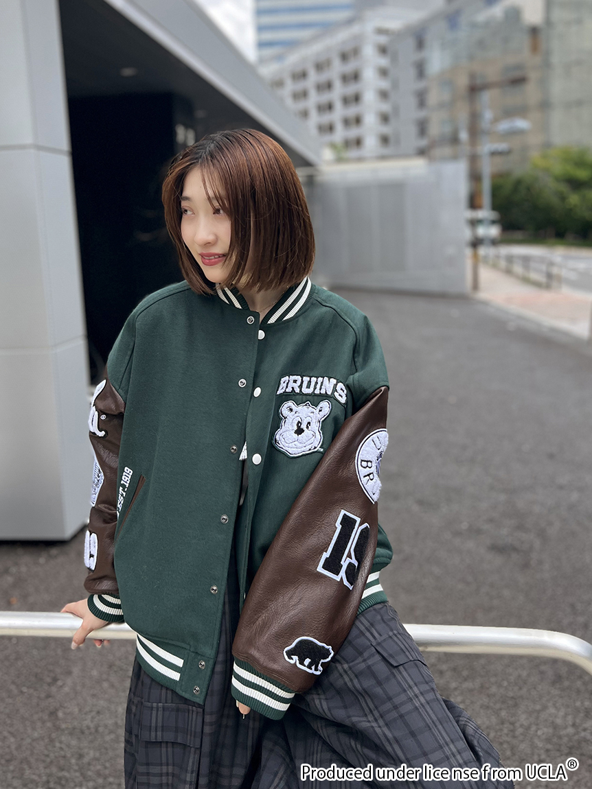 完売色♥️新作新品✨ SNIDEL 【UCLA/NUTMEG】スタジャン UCLA/NUTMEG】スタジャン(ブルゾン)｜アウター｜SNIDEL(スナイデル)の