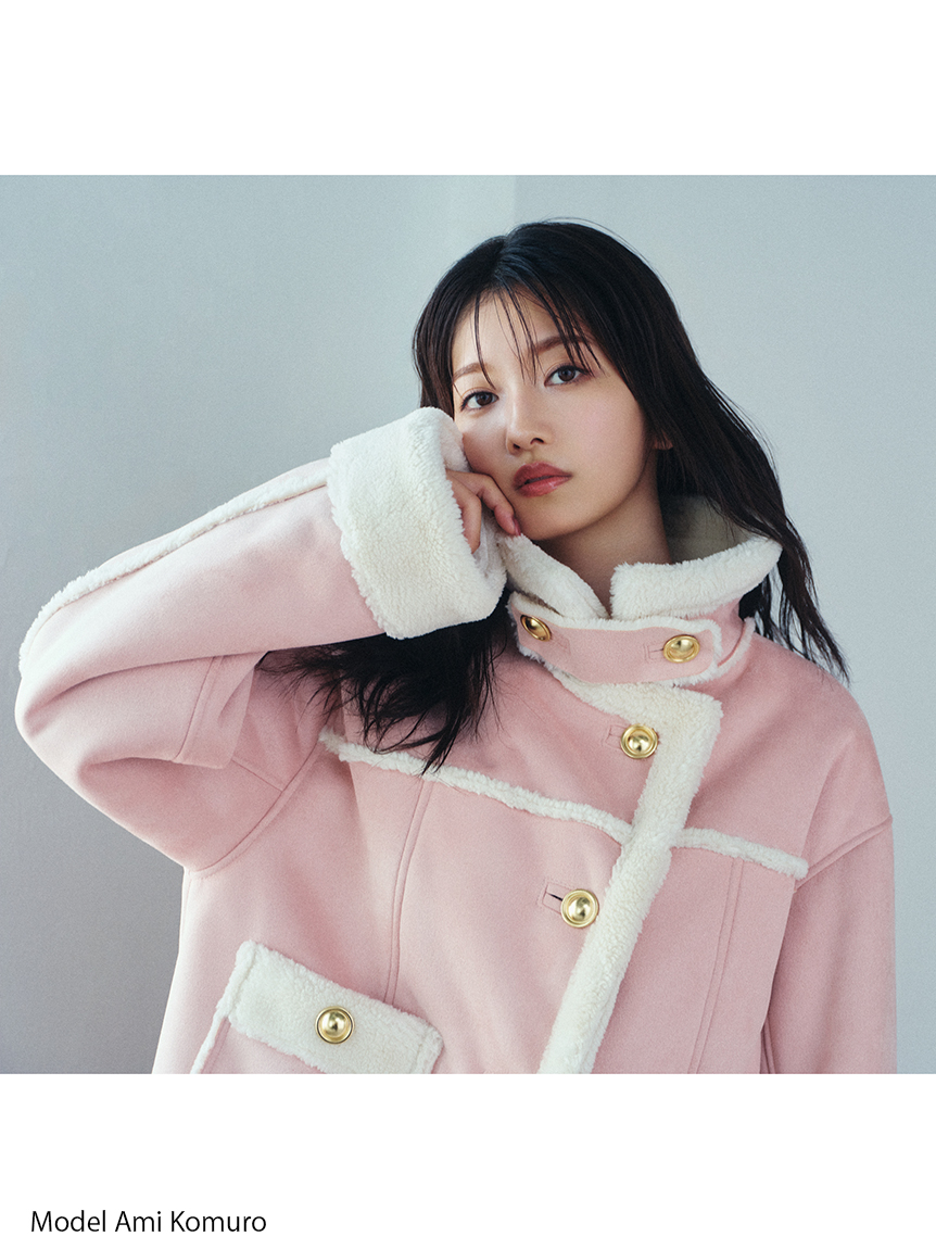 WEB限定/ボアコレクション】金ボタンバリエジャケット(ブルゾン