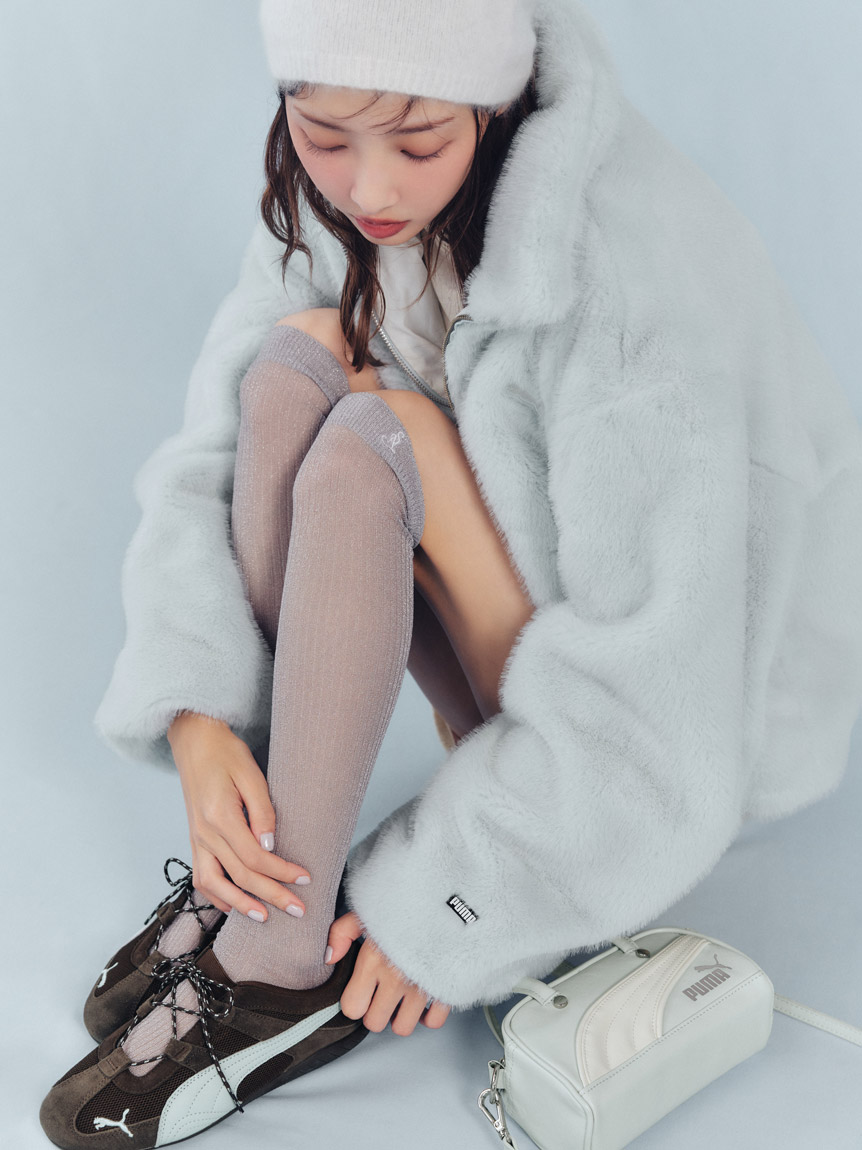 【試着のみ】SNIDEL×PUMA エコファーブルゾン SNIDEL×PUMA】エコファーブルゾン(ブルゾン)｜アウター｜SNIDEL