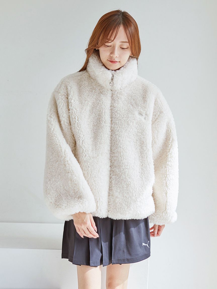 【試着のみ】SNIDEL×PUMA エコファーブルゾン SNIDEL×PUMA】エコファーブルゾン(ブルゾン)｜アウター｜SNIDEL