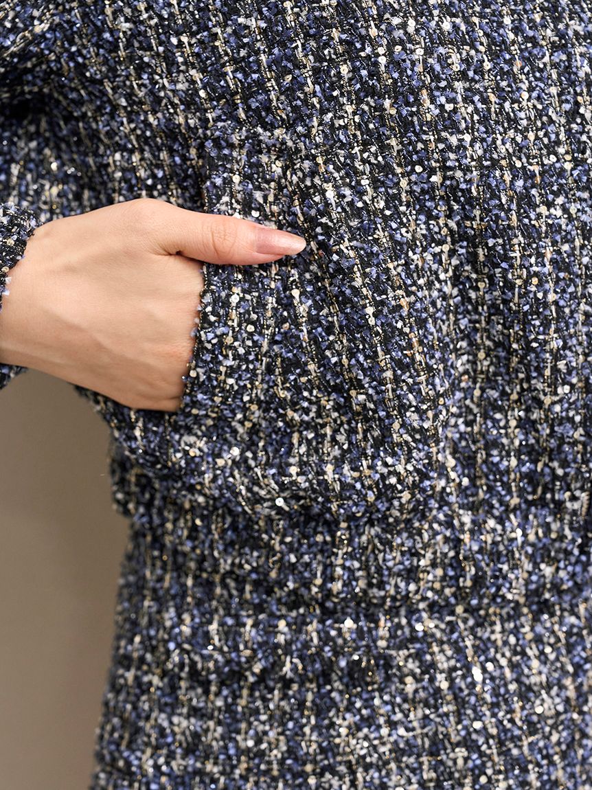 ファー付きツイードブルゾン(ブルゾン)｜アウター｜SNIDEL(スナイデル