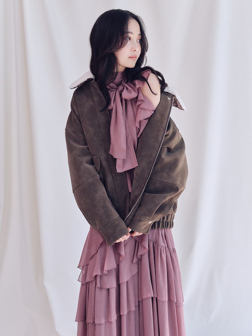 マルチファブリックボアカラーブルゾン(ブルゾン)｜アウター｜SNIDEL