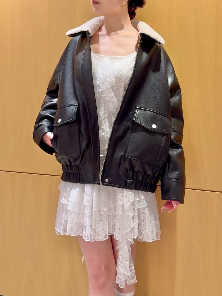 マルチファブリックボアカラーブルゾン(ブルゾン)｜アウター｜SNIDEL