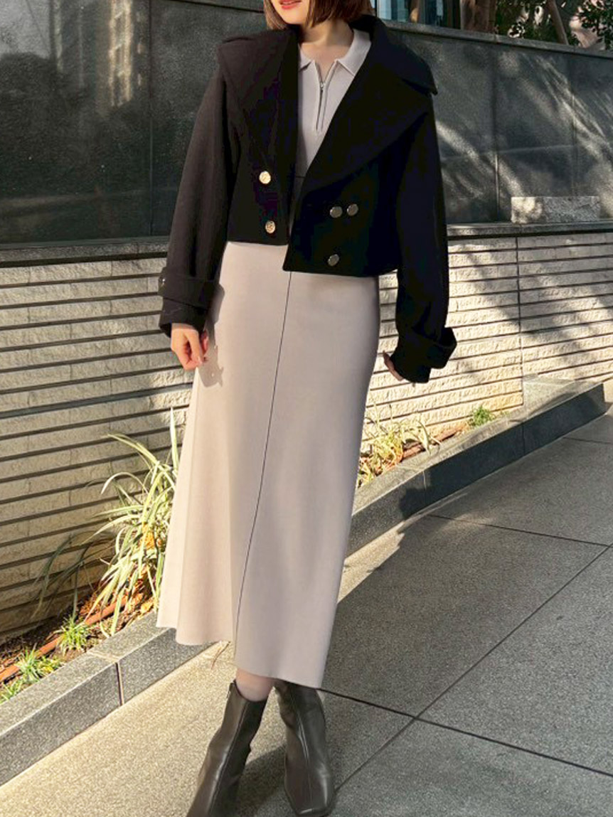 ビッグカラーショートコート(ピーコート)｜アウター｜SNIDEL