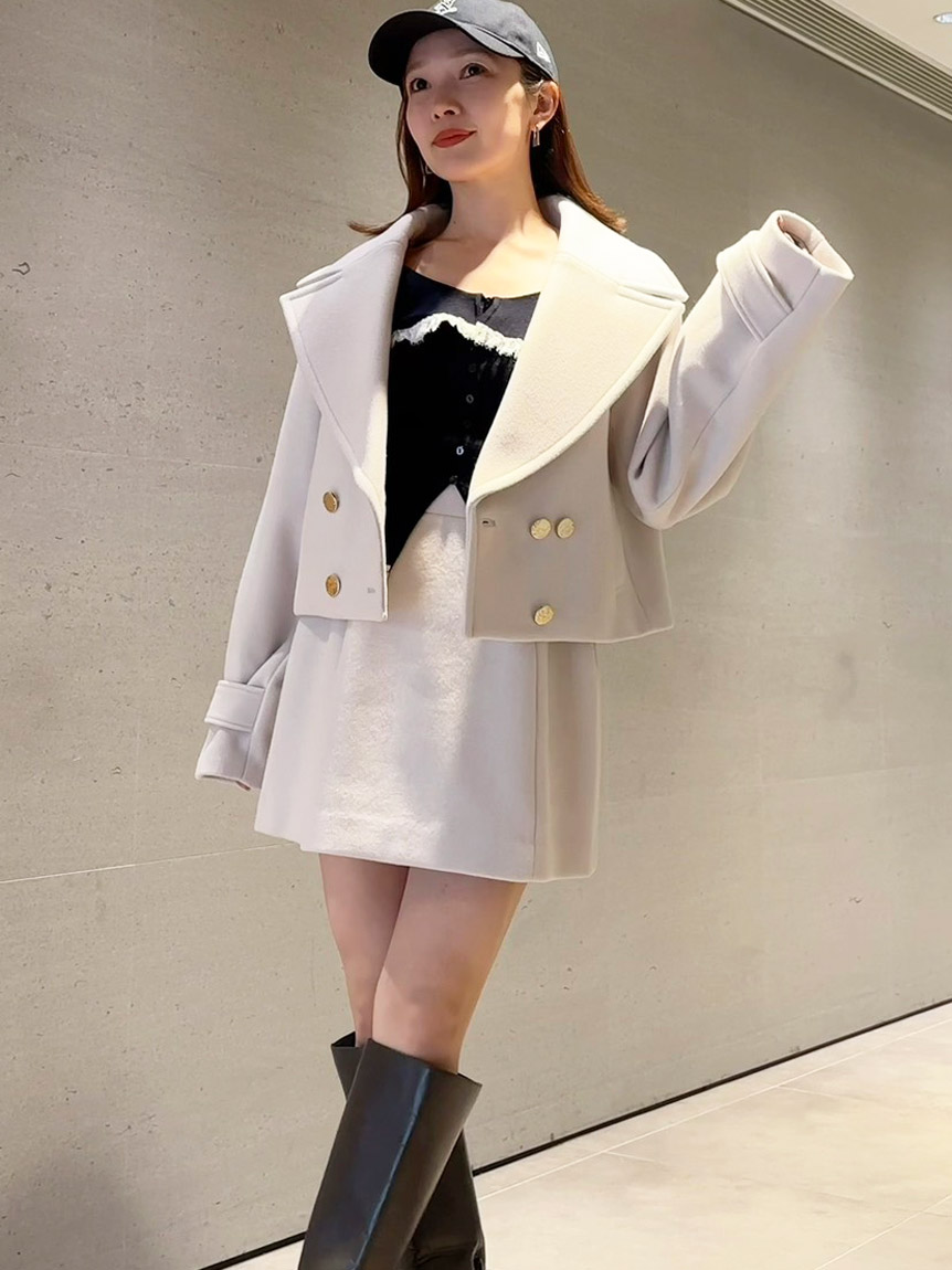 ビッグカラーショートコート(ピーコート)｜アウター｜SNIDEL