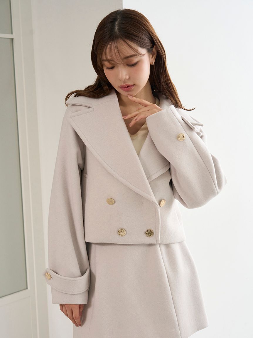 ビッグカラーショートコート(ピーコート)｜アウター｜SNIDEL