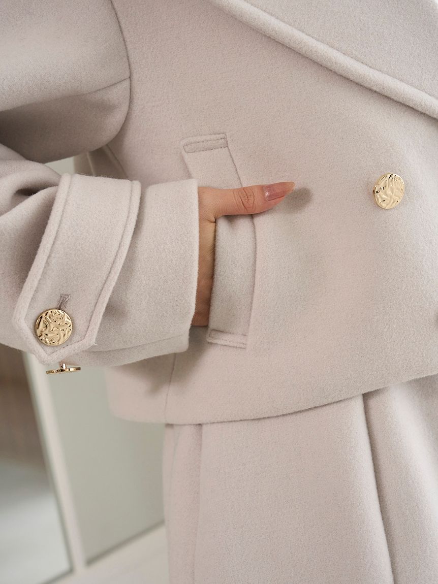 ビッグカラーショートコート(ピーコート)｜アウター｜SNIDEL