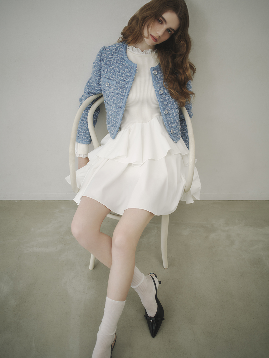 ツイードジャケット(ノーカラージャケット)｜アウター｜SNIDEL