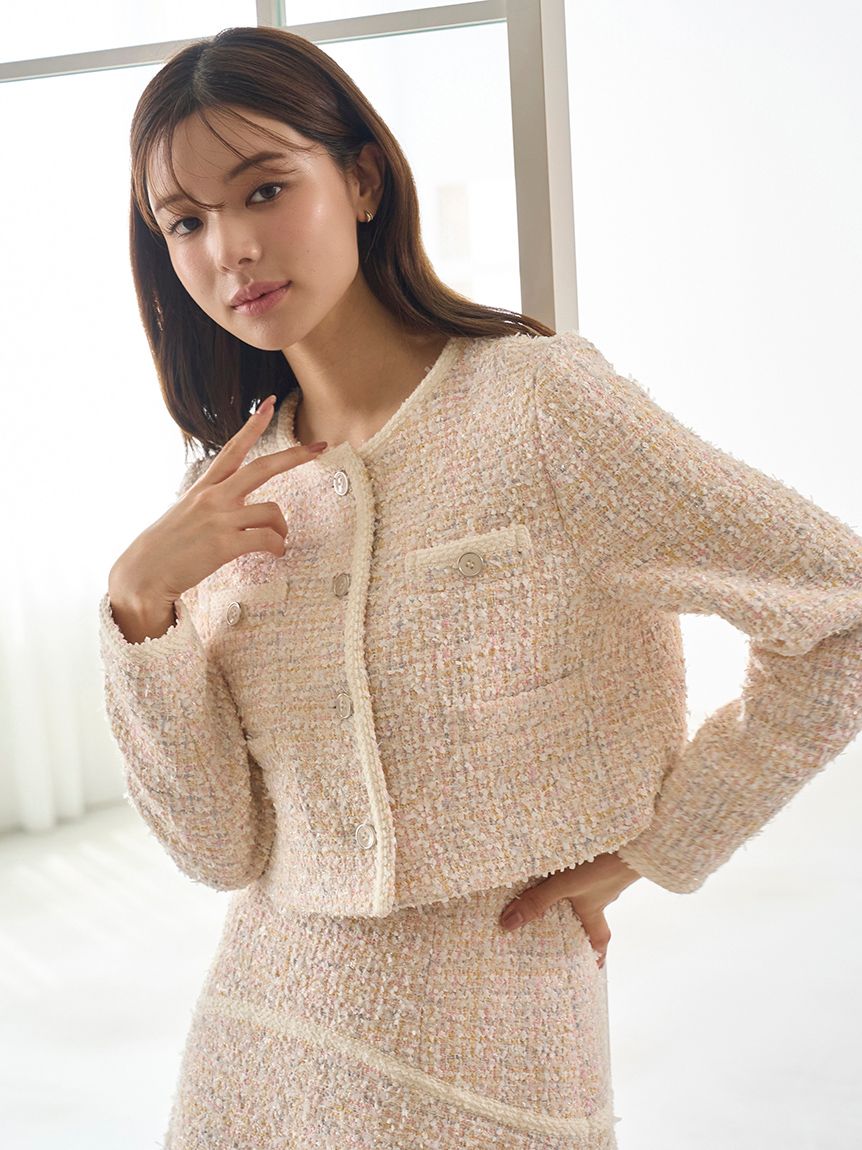 ツイードジャケット(ノーカラージャケット)｜アウター｜SNIDEL