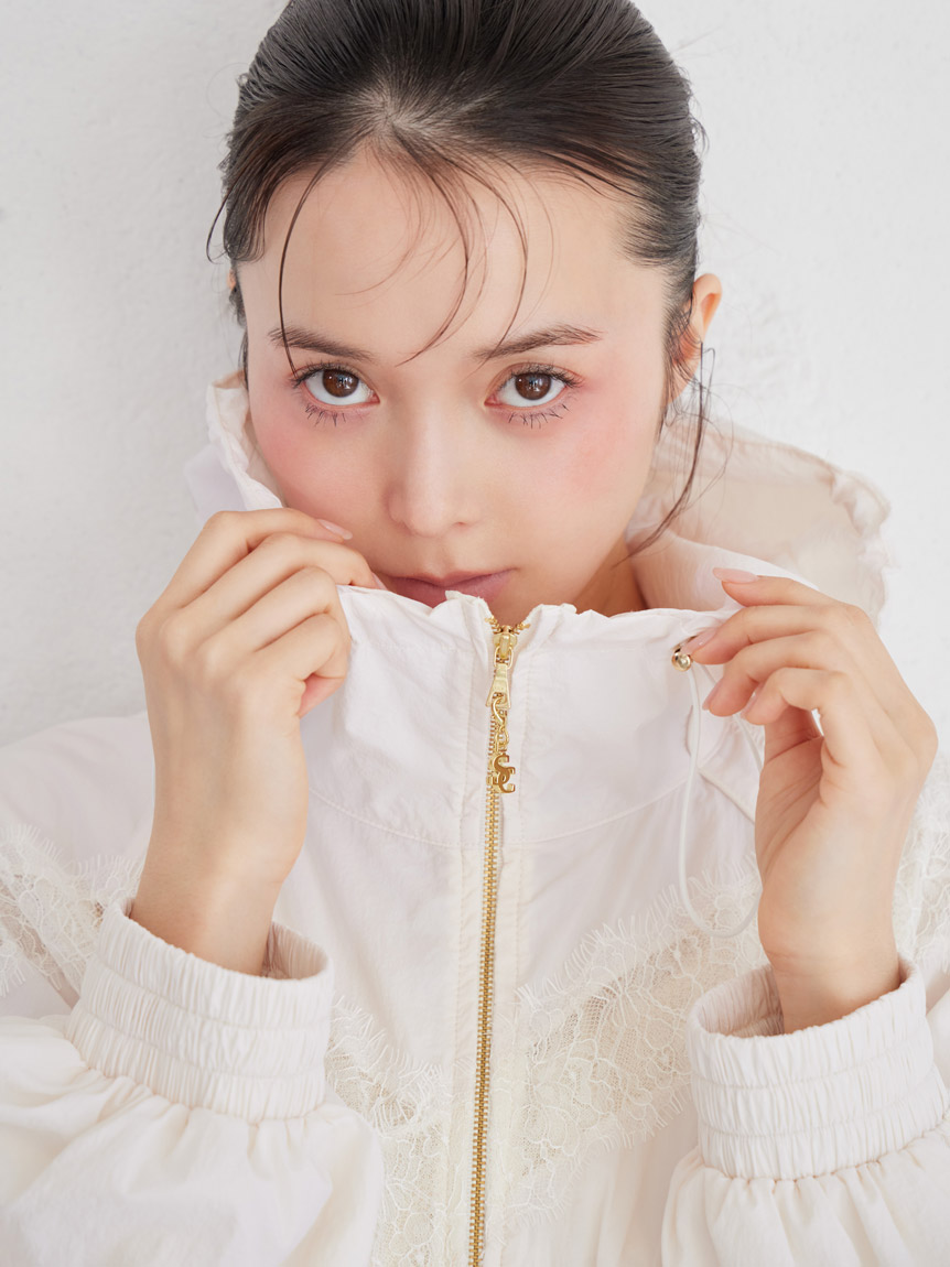 SNIDEL スナイデル　Chacottチャコット　コラボナイロンレースブルゾン Chacott】コラボナイロンレースブルゾン(ブルゾン)｜アウター｜SNIDEL