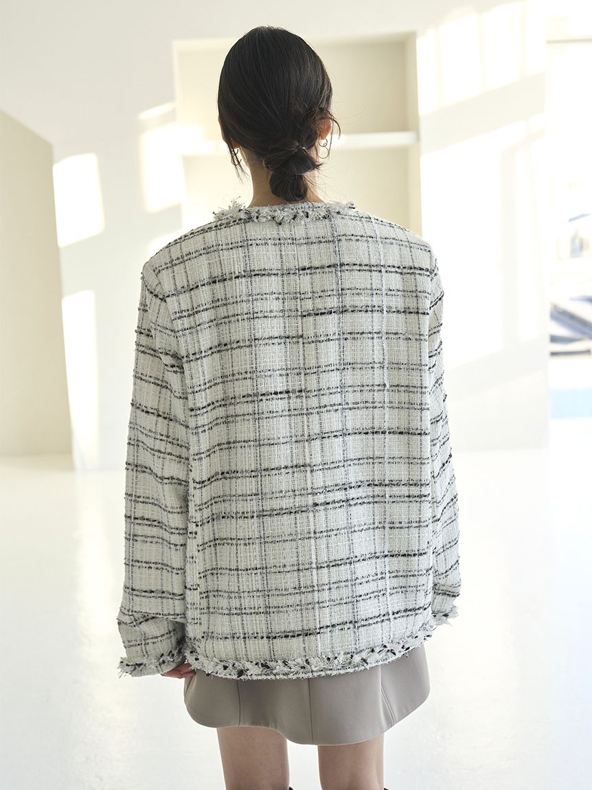 ロングツイードジャケット(ジャケット)｜アウター｜SNIDEL(スナイデル