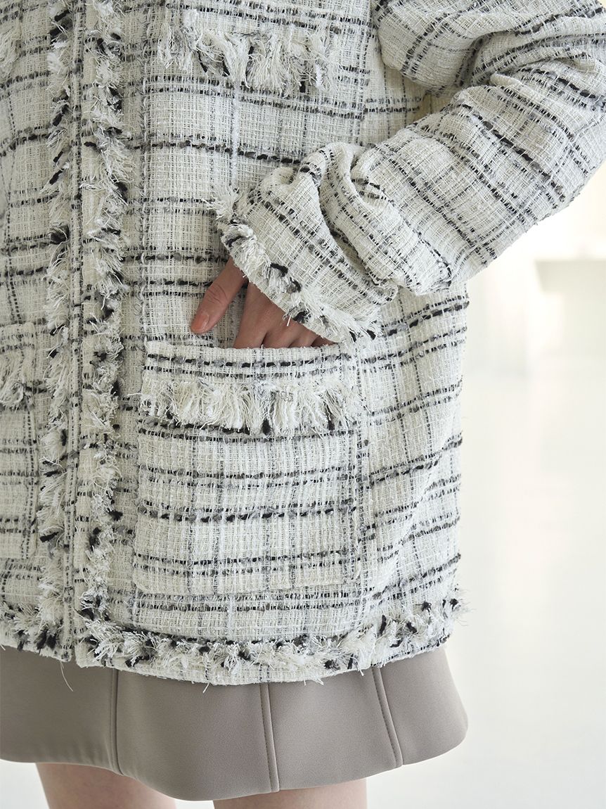 ロングツイードジャケット(ジャケット)｜アウター｜SNIDEL(スナイデル