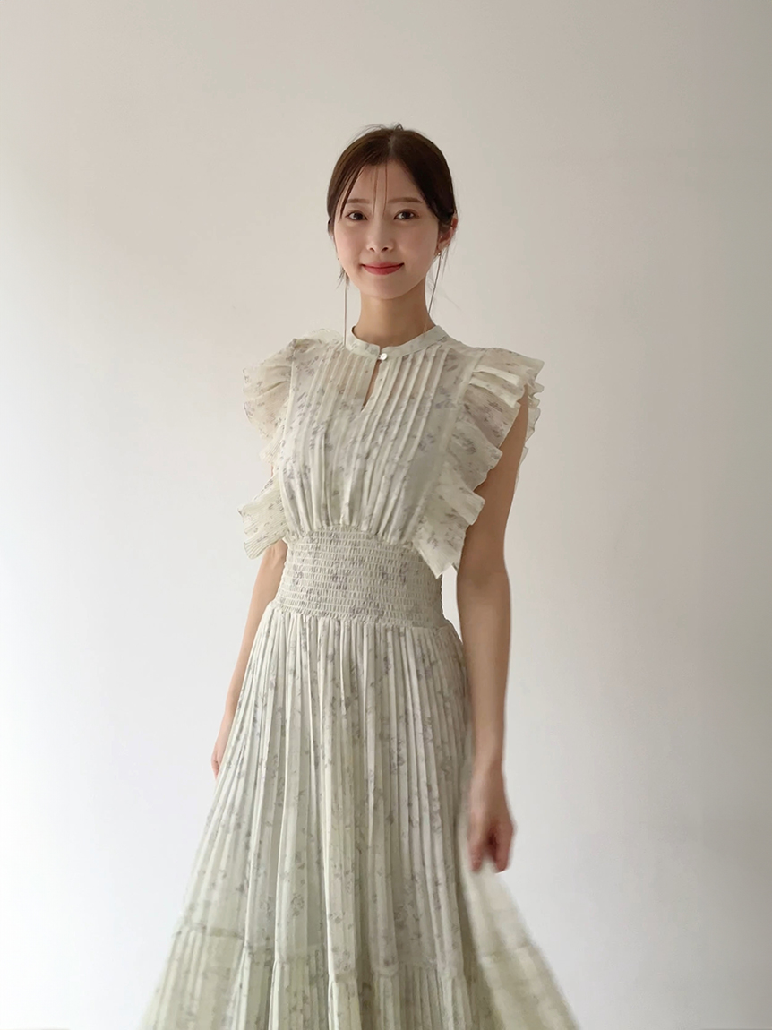 00サイズあり】Sustainableフリルワンピース(マキシ・ロング