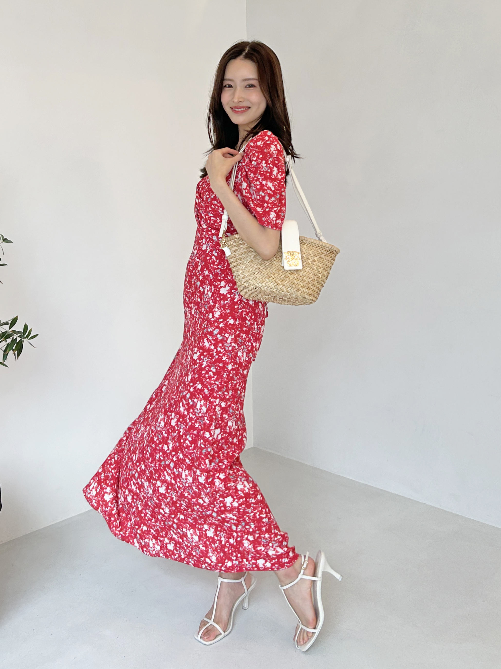 snidel レーヨンカシュクールプリントワンピース SNIDEL｜【00サイズあり】レーヨンカシュクールプリント