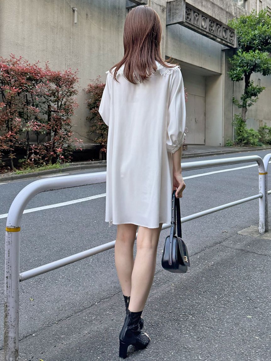 snidel （スナイデル）バックリボンシフォンワンピース 25春夏