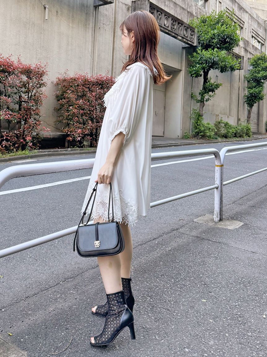 SNIDEL (スナイデル) エンブロイダリーラッフルミニワンピース