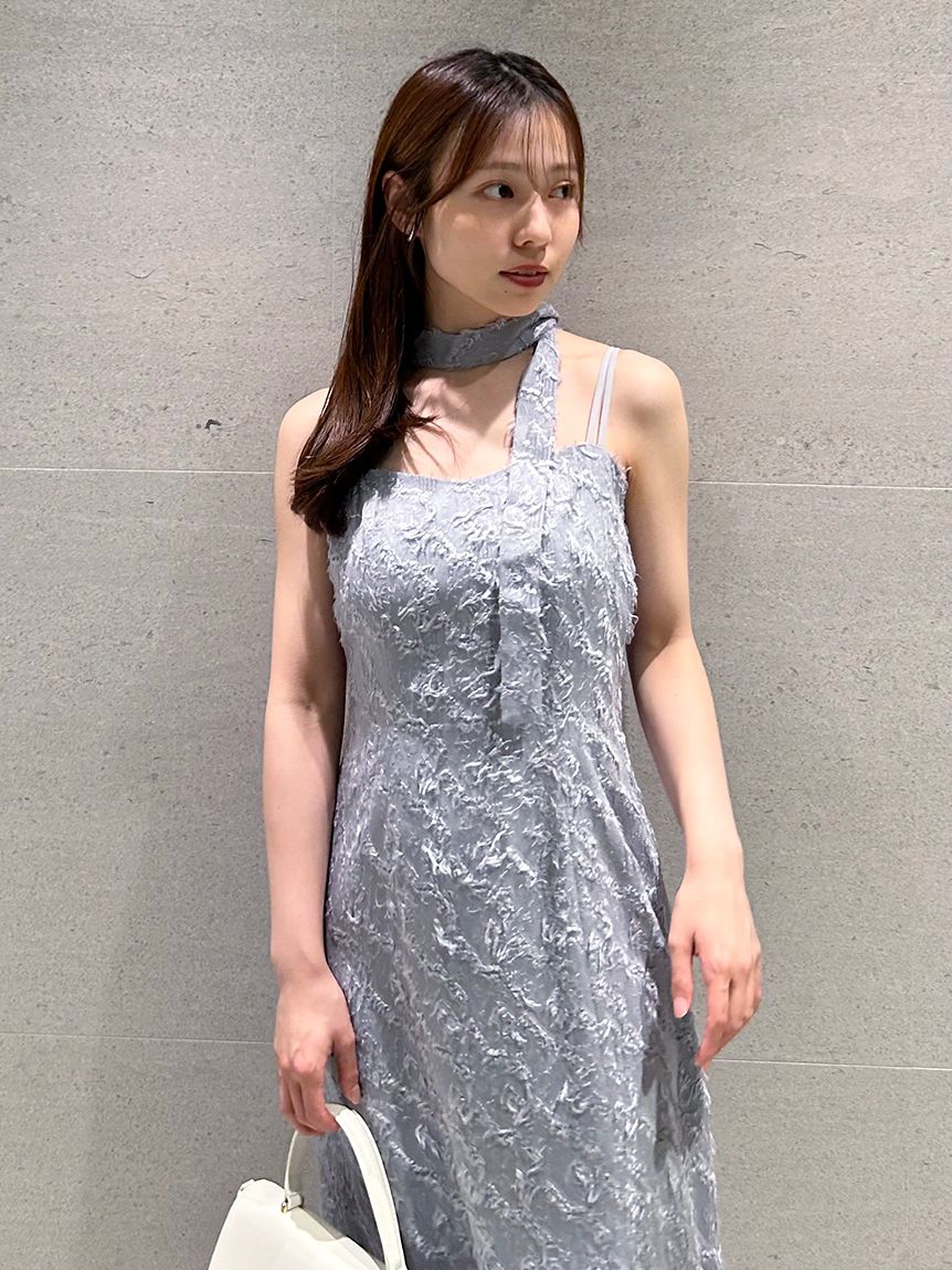 フェザージャガードキャミワンピース(マキシ・ロングワンピース