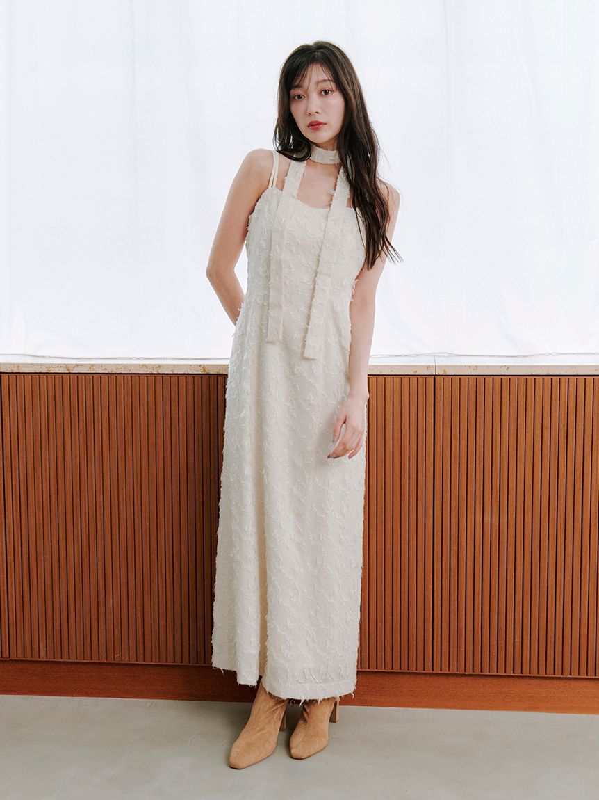 URBAN RESEARCH DOORS｜メッシュジャガードキャミワンピース