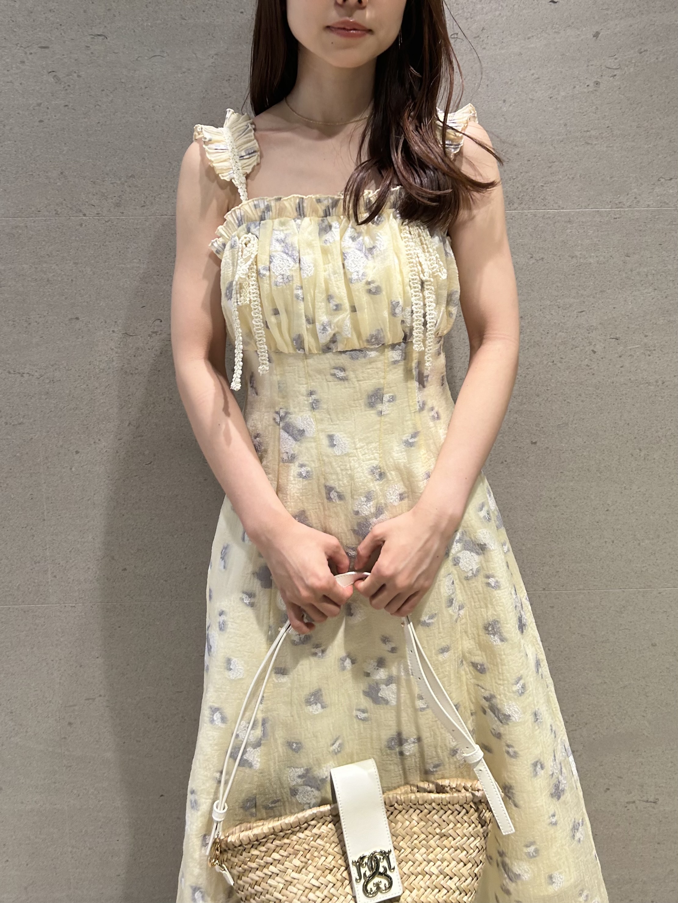 SNIDEL ワンピース ブレードリボンジャガードワンピース