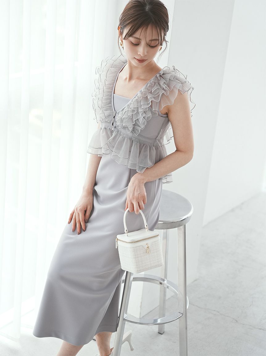 期間限定【美品】SNIDEL Sustainableチュールボリュームドレス SNIDEL - 新品SINDEL Sustainableチュールボリュームドレスの