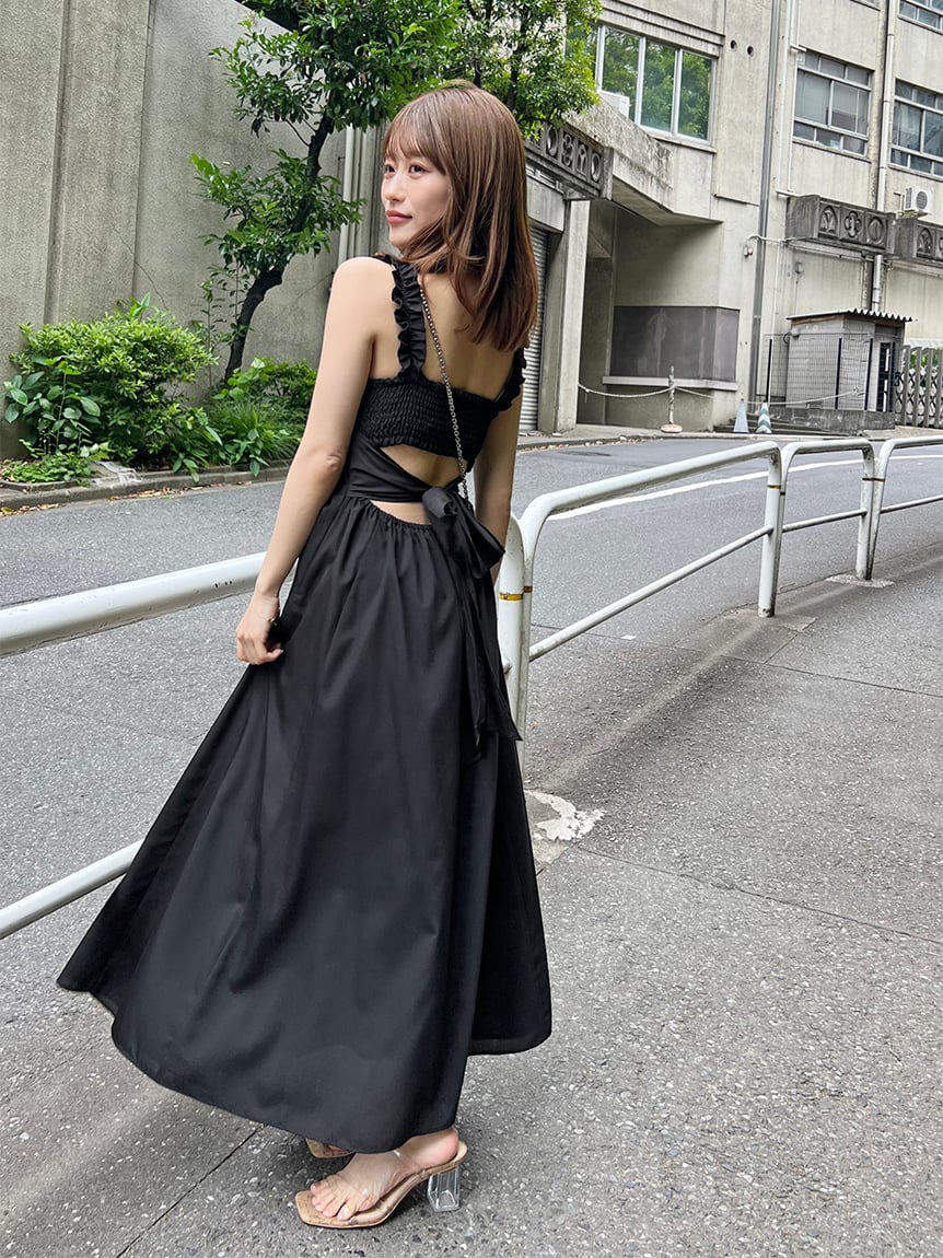 SNIDEL WEB限定 バックデザインワンピース セール】【WEB限定】バックデザインワンピース（ワンピース