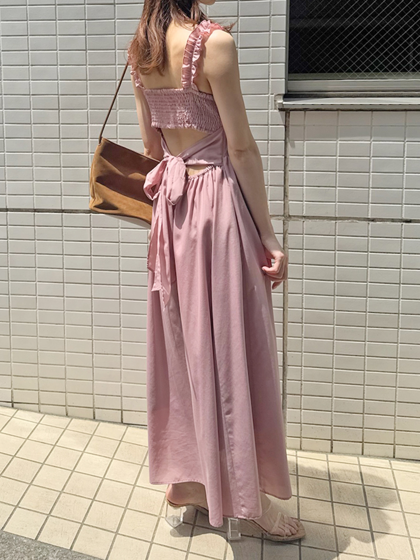 WEB限定】バックデザインワンピース(マキシ・ロングワンピース