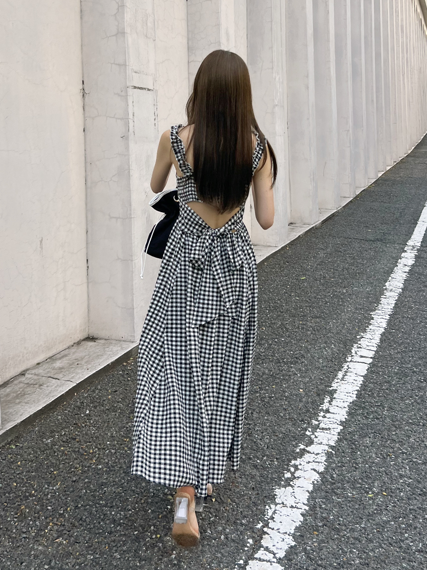 WEB限定】バックデザインワンピース(マキシ・ロングワンピース